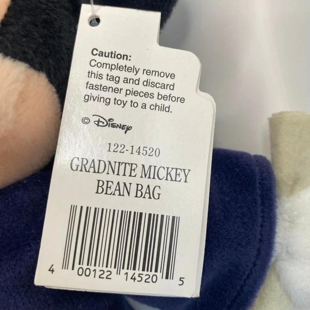 Disney‎ Mickey Mouse Graduation Bean Bag Plush – Cap & Diploma – NWT